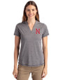 Nashville Sounds Cutter & Buck Forge Eco Heathered Stretch Womens Blade Top Charcoal Heather Front