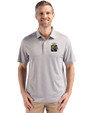 FIU Panthers College Vault Cutter & Buck Forge Epic Confidence Fine Line Stripe Stretch Recycled Mens Polo Polished/White Front