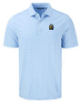 FIU Panthers College Vault Cutter & Buck Forge Eco Fine Line Stripe Stretch  Recycled Mens Polo ALSWH_MANN_HG 