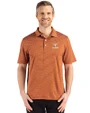 Texas Longhorns Alumni Cutter & Buck Forge Epic Confidence Fine Line Stripe Stretch Recycled Mens Polo Texas Orange/White Front