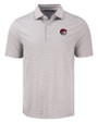 Winston-Salem State Rams Cutter & Buck Forge Epic Confidence Fine Line Stripe Stretch Recycled Mens Polo Polished/White Mannequin