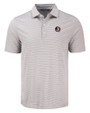 Florida State Seminoles Cutter & Buck Forge Epic Confidence Fine Line Stripe Stretch Recycled Mens Polo Polished/White Mannequin