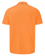 Virginia Tech Hokies College Vault Cutter & Buck Forge Epic Confidence Fine Line Stripe Stretch Recycled Mens Polo College Orange/White Mannequin Back