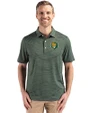 Southeastern Louisiana Lions Cutter & Buck Forge Epic Confidence Fine Line Stripe Stretch Recycled Mens Polo Hunter/White Front