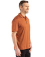 Texas Longhorns Cutter & Buck Forge Epic Confidence Fine Line Stripe Stretch Recycled Mens Polo Texas Orange/White Side