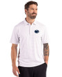 Penn State Nittany Lions Cutter & Buck Forge Epic Confidence Fine Line Stripe Stretch Recycled Mens Polo White/Polished Front