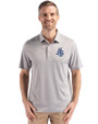 Hartford Yard Goats Cutter & Buck Forge Epic Confidence Fine Line Stripe Stretch Recycled Mens Polo Polished/White Front