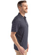 Dayton Flyers Cutter & Buck Forge Epic Confidence Fine Line Stripe Stretch Recycled Mens Polo Navy Blue/White Side