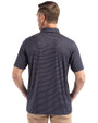 Dayton Flyers Cutter & Buck Forge Epic Confidence Fine Line Stripe Stretch Recycled Mens Polo Navy Blue/White Back