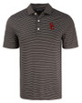 USC Trojans Cutter & Buck Forge Epic Confidence Fine Line Stripe Stretch Recycled Mens Polo Black/White Mannequin