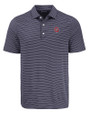 Gonzaga Bulldogs College Vault Cutter & Buck Forge Eco Fine Line Stripe Stretch  Recycled Mens Polo NVBW_MANN_HG 