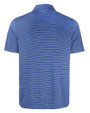 Florida Gators Swinging Gator Cutter & Buck Forge Epic Confidence Fine Line Stripe Stretch Recycled Mens Polo Tour Blue/White Mannequin Back