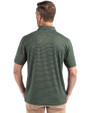 Michigan State Spartans Cutter & Buck Forge Epic Confidence Fine Line Stripe Stretch Recycled Mens Polo Hunter/White Back