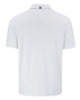 Navy Midshipmen Cutter & Buck Forge Epic Confidence Fine Line Stripe Stretch Recycled Mens Polo White/Polished Mannequin Back