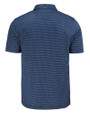 Texas Longhorns Alumni Cutter & Buck Pike Eco Shadow Check Print Recycled Mens Big & Tall Polo Navy Blue Mannequin Back