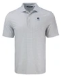 Penn State Nittany Lions Alumni Cutter & Buck Pike Eco Diamond Dot Print Recycled Mens Big & Tall Polo Polished Medium Gray Mannequin