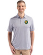 Southeastern Louisiana Lions Cutter & Buck Pike Eco Diamond Dot Print Recycled Mens Big & Tall Polo Black Front
