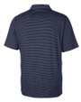 Seattle Seahawks Cutter & Buck Forge Pencil Stripe Stretch Mens Polo Liberty Navy Mannequin Back