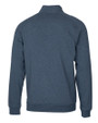 Seattle Seahawks Cutter & Buck Saturday Cotton Blend Mens Mock Pullover Sweatshirt Navy Blue Heather Mannequin Back