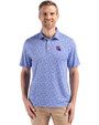 Louisiana Tech Bulldogs Cutter & Buck Pike Eco Flora Print Recycled Mens Big & Tall Polo Chelan Blue Front