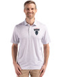 Howard Bison Cutter & Buck Pike Eco Flora Print Recycled Mens Big & Tall Polo Polished Medium Gray Front