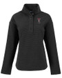 Texas Tech Red Raiders Alumni Cutter & Buck Hunts Point Eco Textured Fleece Recycled Womens Snap Pullover Black Mannequin