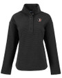 Florida State Seminoles College Vault Cutter & Buck Hunts Point Eco Textured Fleece Recycled Womens Snap Pullover BL_MANN_HG 
