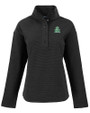 Marshall Thundering Herd College Vault Cutter & Buck Hunts Point Eco Textured Fleece Recycled Womens Snap Pullover BL_MANN_HG 