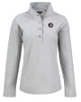 Florida State Seminoles Cutter & Buck Hunts Point Eco Textured Fleece Recycled Womens Snap Pullover Polished Medium Gray Mannequin