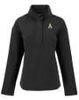 Appalachian State Mountaineers Cutter & Buck Hunts Point Eco Textured Fleece Recycled Womens Snap Pullover BL_MANN_HG 