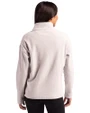Clemson Tigers Cutter & Buck Hunts Point Eco Textured Fleece Recycled Womens Snap Pullover Polished Medium Gray Back