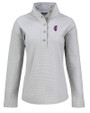 Florida Gators Swinging Gator Cutter & Buck Hunts Point Eco Textured Fleece Recycled Womens Snap Pullover Polished Medium Gray Mannequin