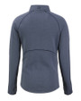 Texas Longhorns Alumni Cutter & Buck Peshastin Fleece Recycled Womens Half Zip Pullover Navy Blue Heather Mannequin Back