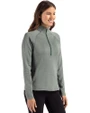 Notre Dame Fighting Irish Cutter & Buck Peshastin Fleece Recycled Womens Half Zip Pullover Hunter Heather Side