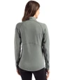 Notre Dame Fighting Irish Cutter & Buck Peshastin Fleece Recycled Womens Half Zip Pullover Hunter Heather Back