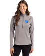 Kentucky Wildcats Cutter & Buck Peshastin Fleece Recycled Womens Half Zip Pullover Elemental Grey Heather Front