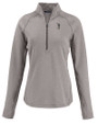 South Florida Bulls Swinging Rocky Cutter & Buck Peshastin Fleece Recycled Womens Half Zip Pullover Elemental Grey Heather Mannequin