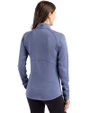 Florida Gators Cutter & Buck Peshastin Fleece Recycled Womens Half Zip Pullover Tour Blue Heather Back