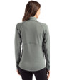 North Dakota Cutter & Buck Peshastin Fleece Recycled Womens Half Zip Pullover Hunter Heather Back