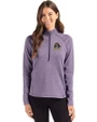 East Carolina Pirates Cutter & Buck Peshastin Fleece Recycled Womens Half Zip Pullover College Purple Heather Front