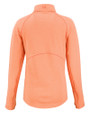 Virginia Tech Hokies College Vault Cutter & Buck Peshastin Fleece Recycled Womens Half Zip Pullover College Orange Heather Mannequin Back