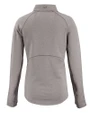 Oklahoma State Cowboys Wrestling Pete Cutter & Buck Peshastin Fleece Recycled Womens Half Zip Pullover Elemental Grey Heather Mannequin Back