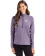 Kansas State Wildcats Cutter & Buck Peshastin Fleece Recycled Womens Half Zip Pullover College Purple Heather Front