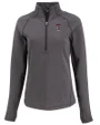 Texas Tech Red Raiders Alumni Cutter & Buck Peshastin Fleece Recycled Womens Half Zip Pullover Black Heather Mannequin