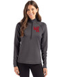 Western Kentucky Hilltoppers College Vault Cutter & Buck Peshastin Recycled Grid Fleece Womens Half Zip Pullover Black Heather Front