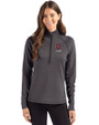 Ohio State Buckeyes Alumni Cutter & Buck Peshastin Fleece Recycled Womens Half Zip Pullover Black Heather Front