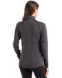 Ohio State Buckeyes Alumni Cutter & Buck Peshastin Fleece Recycled Womens Half Zip Pullover Black Heather Back