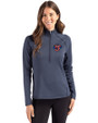 Jacksonville Jumbo Shrimp Cutter & Buck Peshastin Fleece Recycled Womens Half Zip Pullover Navy Blue Heather Front