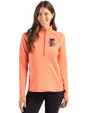 Fresno Grizzlies Cutter & Buck Peshastin Fleece Recycled Womens Half Zip Pullover College Orange Heather Front