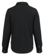 Nebraska Cornhuskers College Vault Cutter & Buck Advantage Tri-Blend Eco Soft Pique Long Sleeve Knitted Womens Button Up Black Mannequin Back